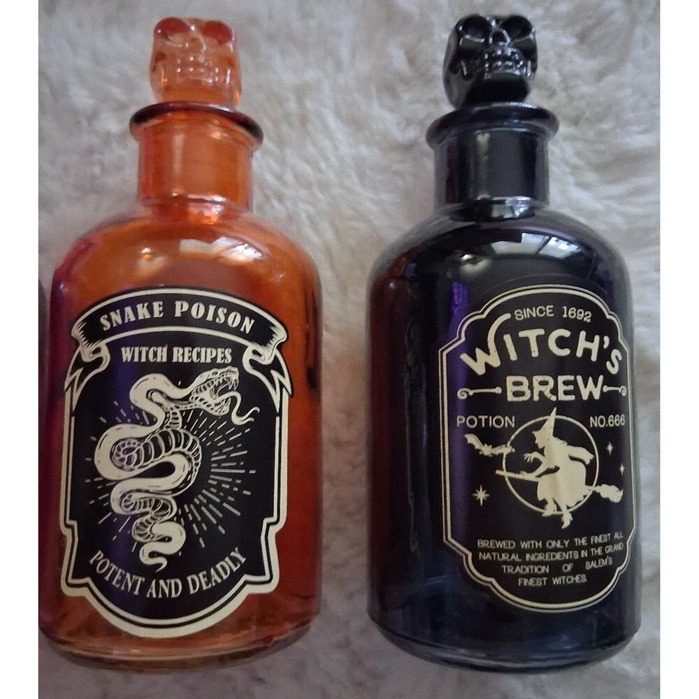 Halloween Witch Potion Bottles - Unfiltered, Snake Poison, Witch's Brew